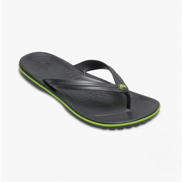 11033-0A1 CROCBAND FLIP Mens Flip Flops Graphite/Volt Green