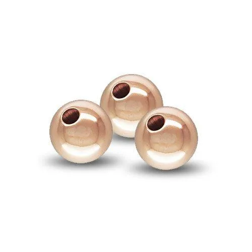 14K Rose Gold Filled Seamless Round Beads - 10mm (2 Pack)