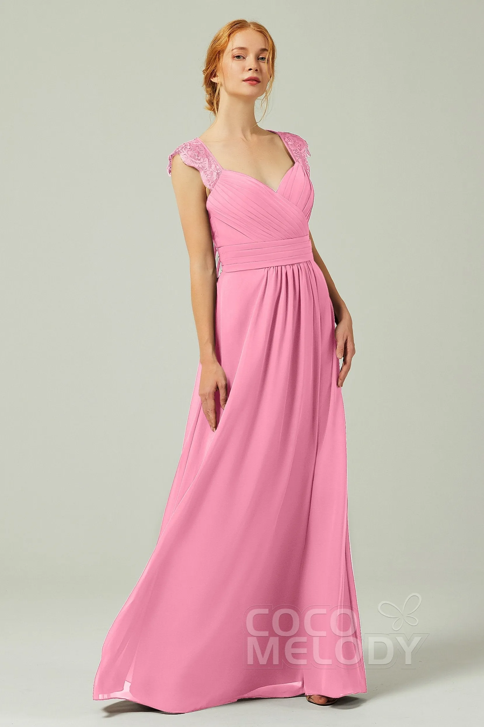 A-Line Floor Length Chiffon Bridesmaid Dress Formal Dresses CB0298