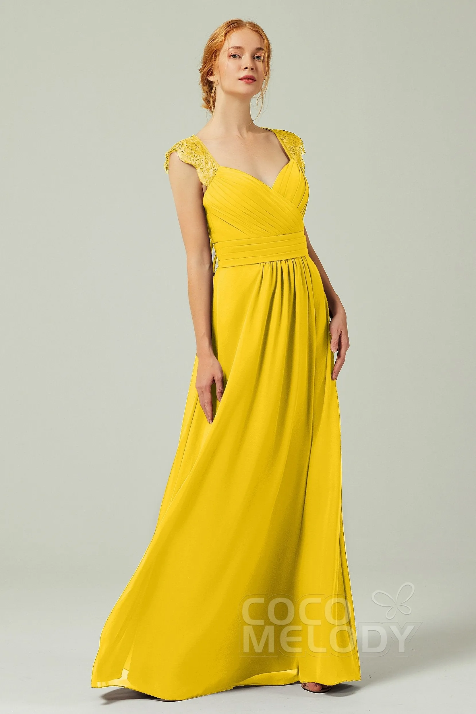 A-Line Floor Length Chiffon Bridesmaid Dress Formal Dresses CB0298