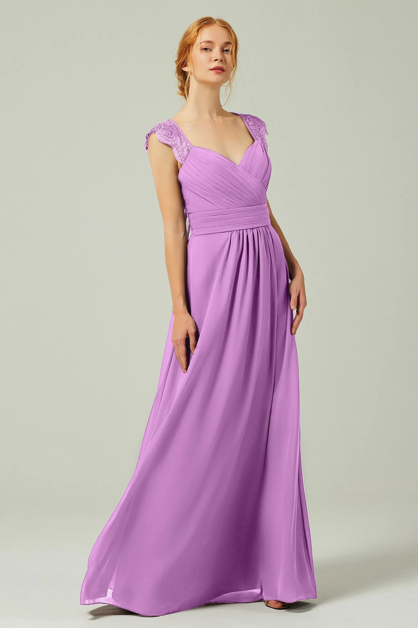 A-Line Floor Length Chiffon Bridesmaid Dress Formal Dresses CB0298