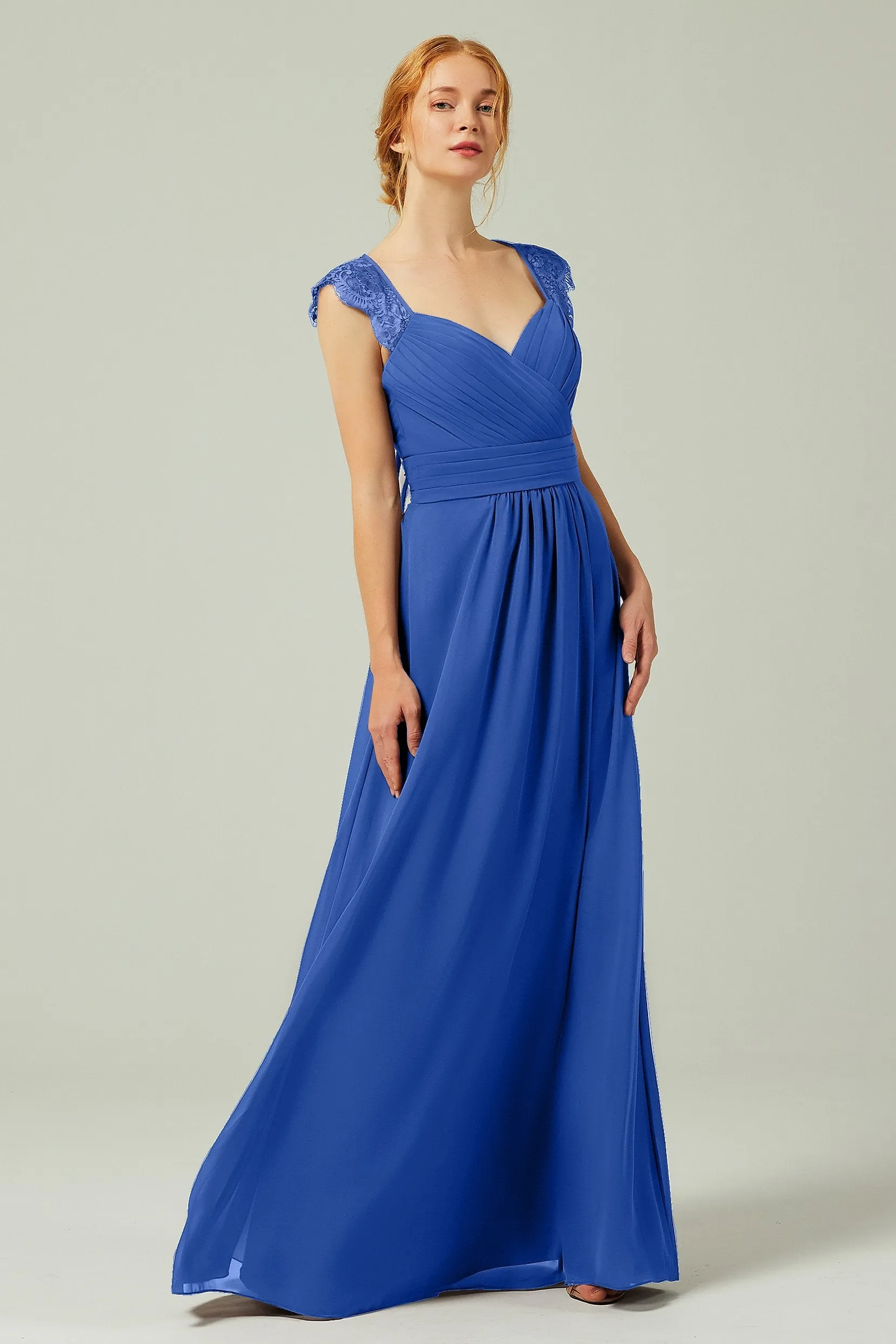 A-Line Floor Length Chiffon Bridesmaid Dress Formal Dresses CB0298