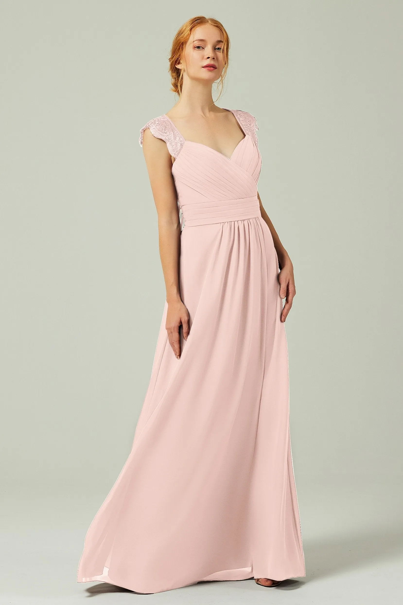 A-Line Floor Length Chiffon Bridesmaid Dress Formal Dresses CB0298