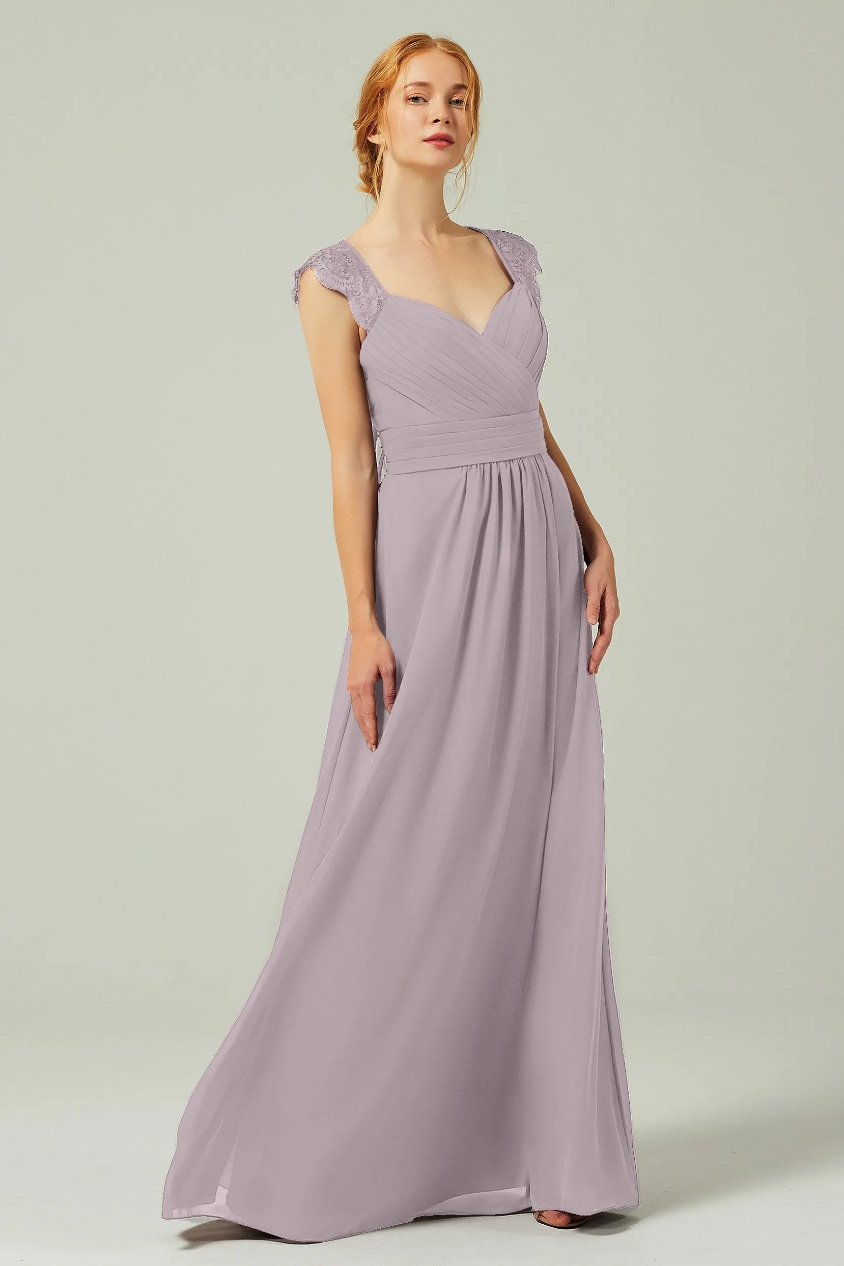 A-Line Floor Length Chiffon Bridesmaid Dress Formal Dresses CB0298