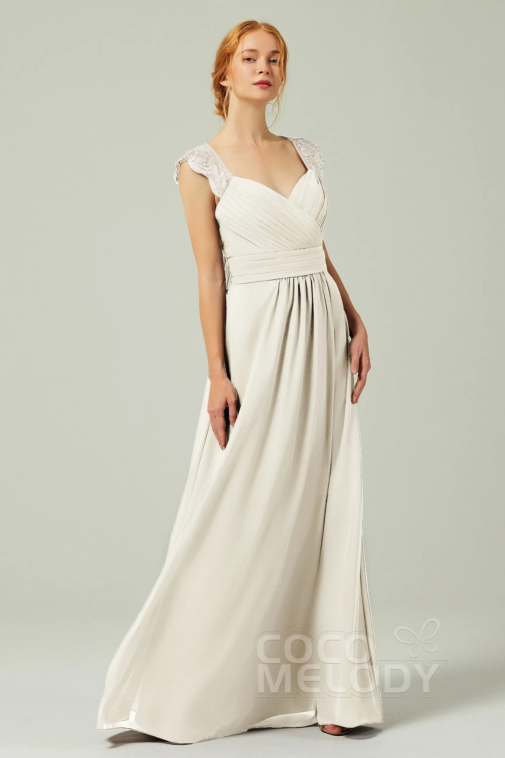 A-Line Floor Length Chiffon Bridesmaid Dress Formal Dresses CB0298