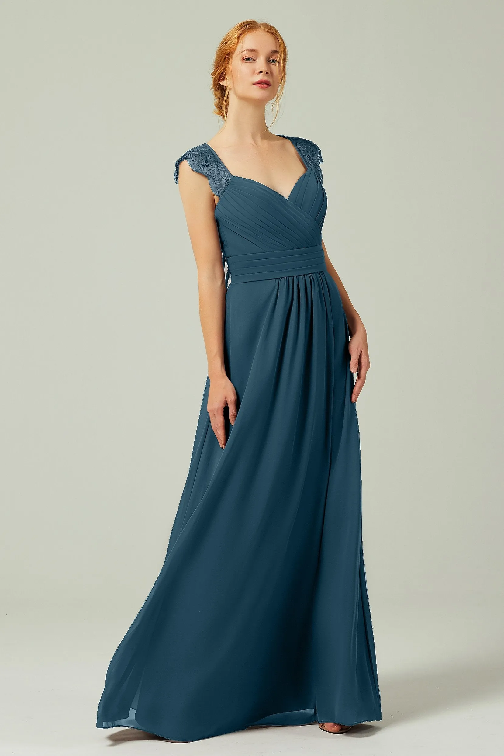 A-Line Floor Length Chiffon Bridesmaid Dress Formal Dresses CB0298