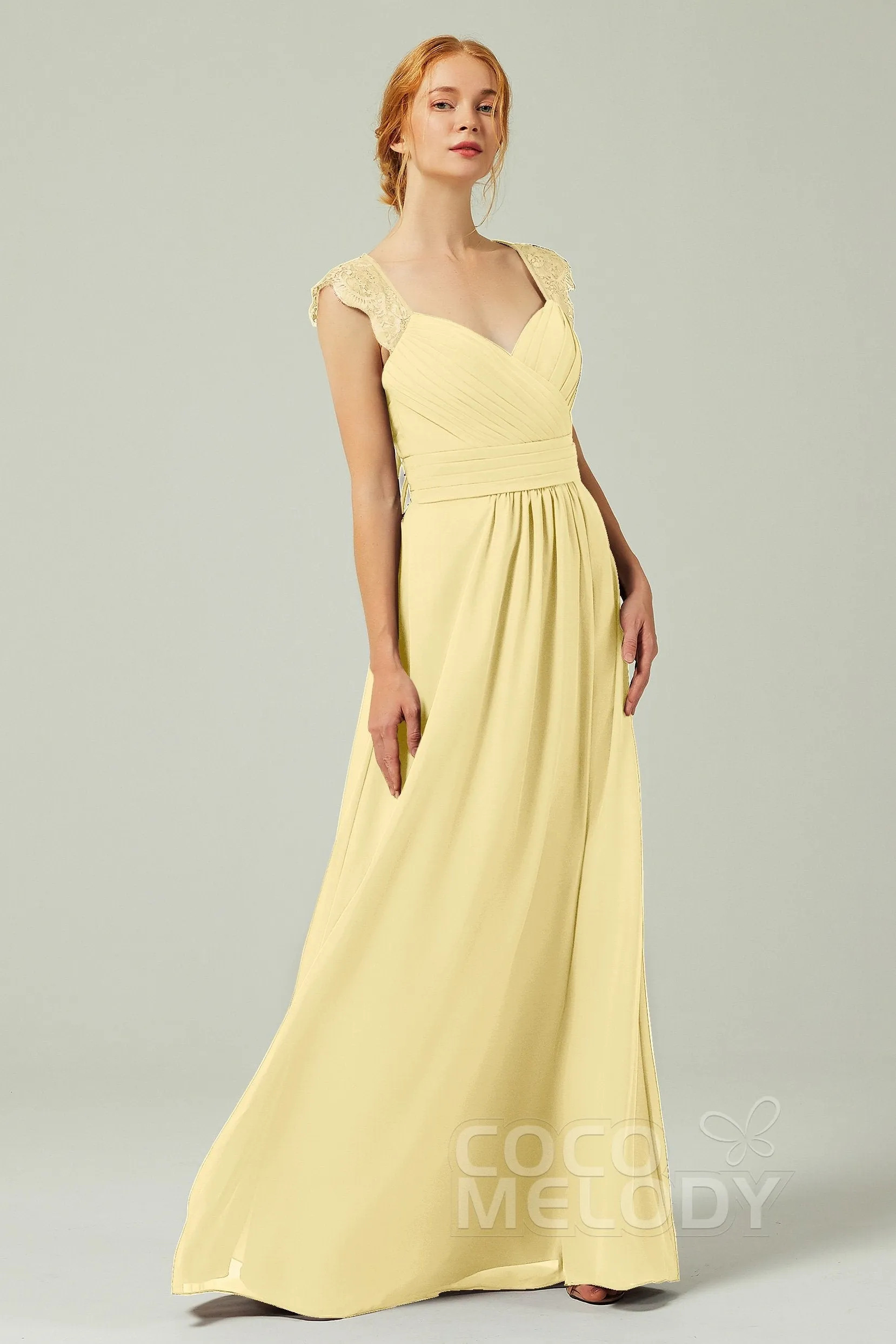 A-Line Floor Length Chiffon Bridesmaid Dress Formal Dresses CB0298