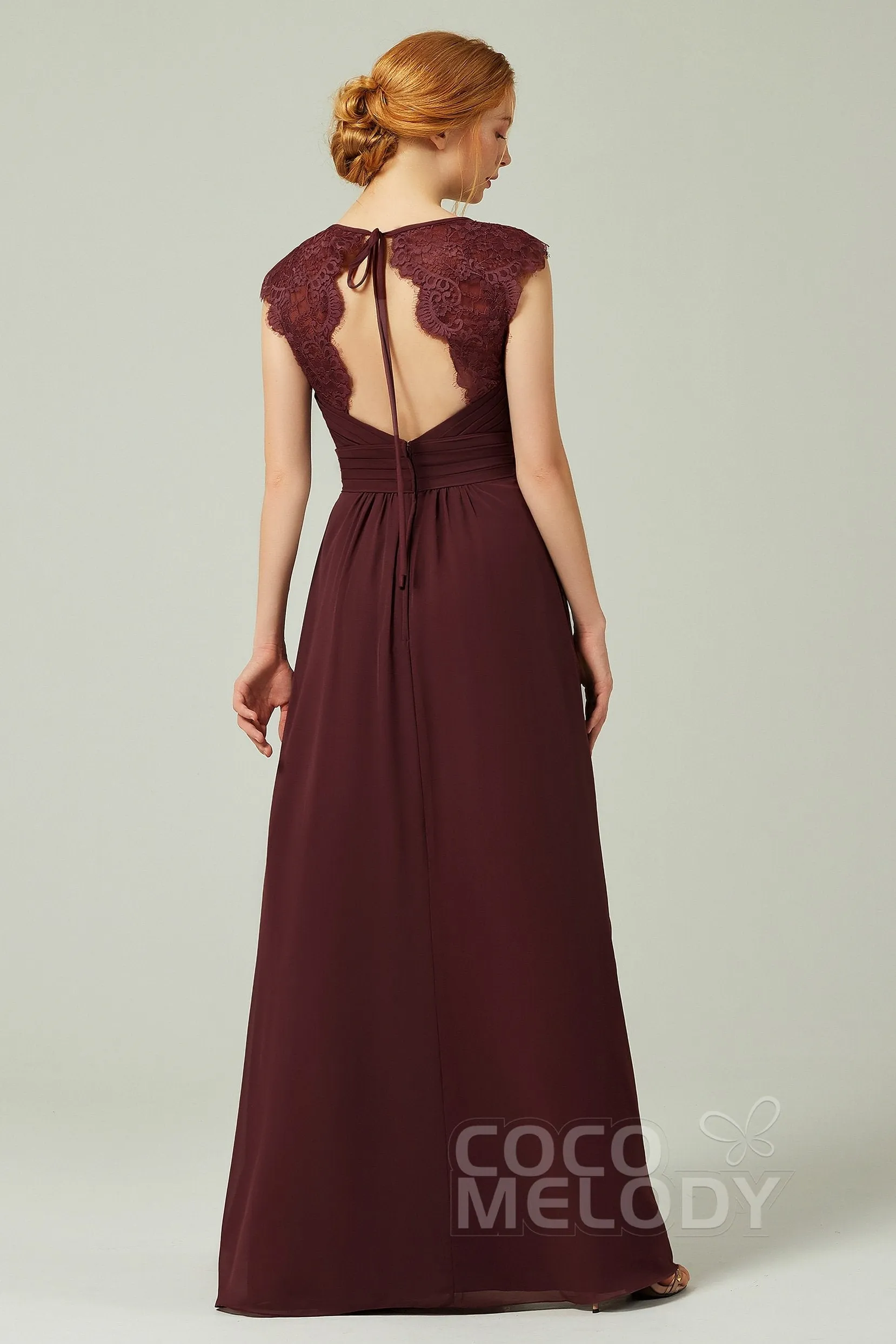 A-Line Floor Length Chiffon Bridesmaid Dress Formal Dresses CB0298