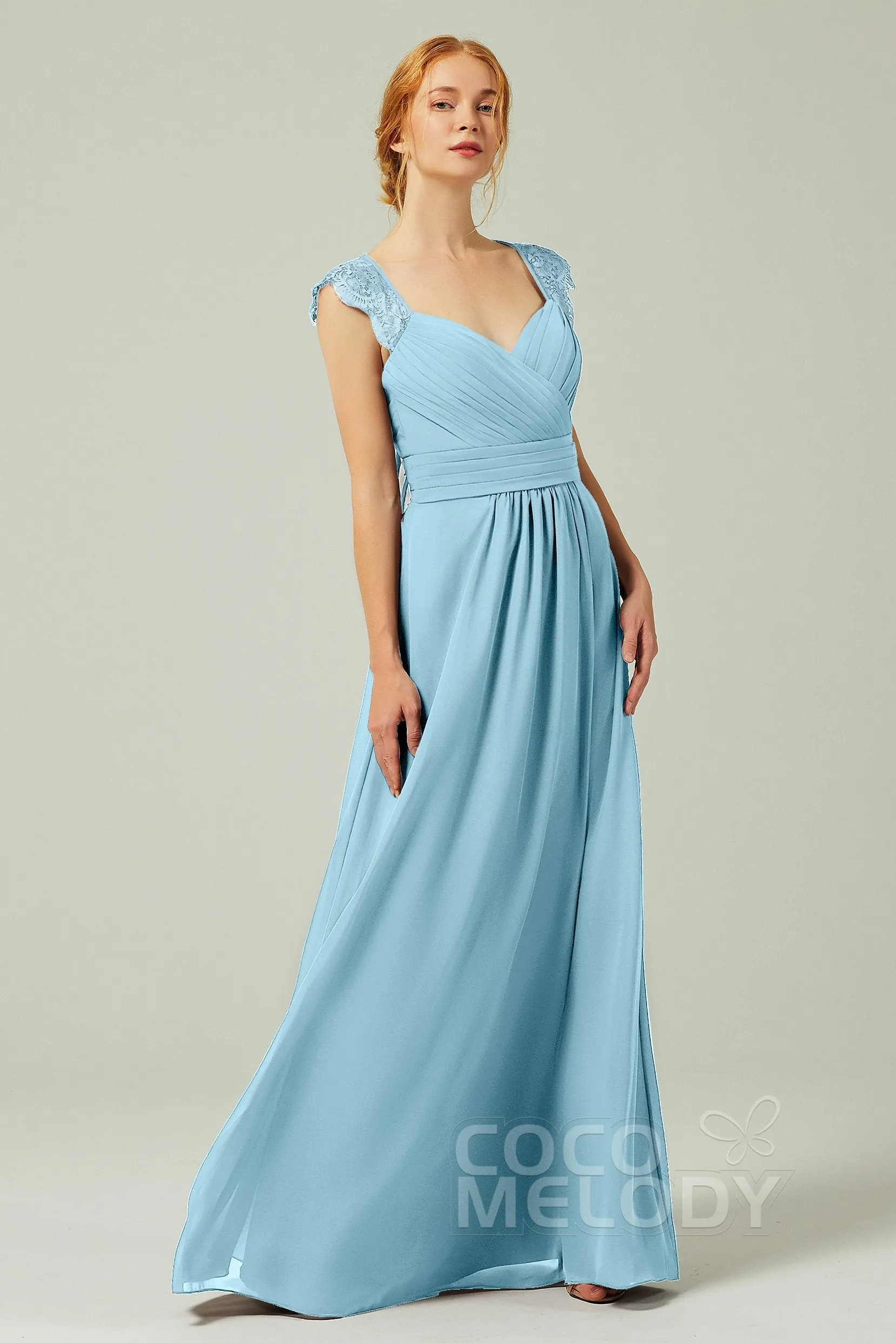 A-Line Floor Length Chiffon Bridesmaid Dress Formal Dresses CB0298