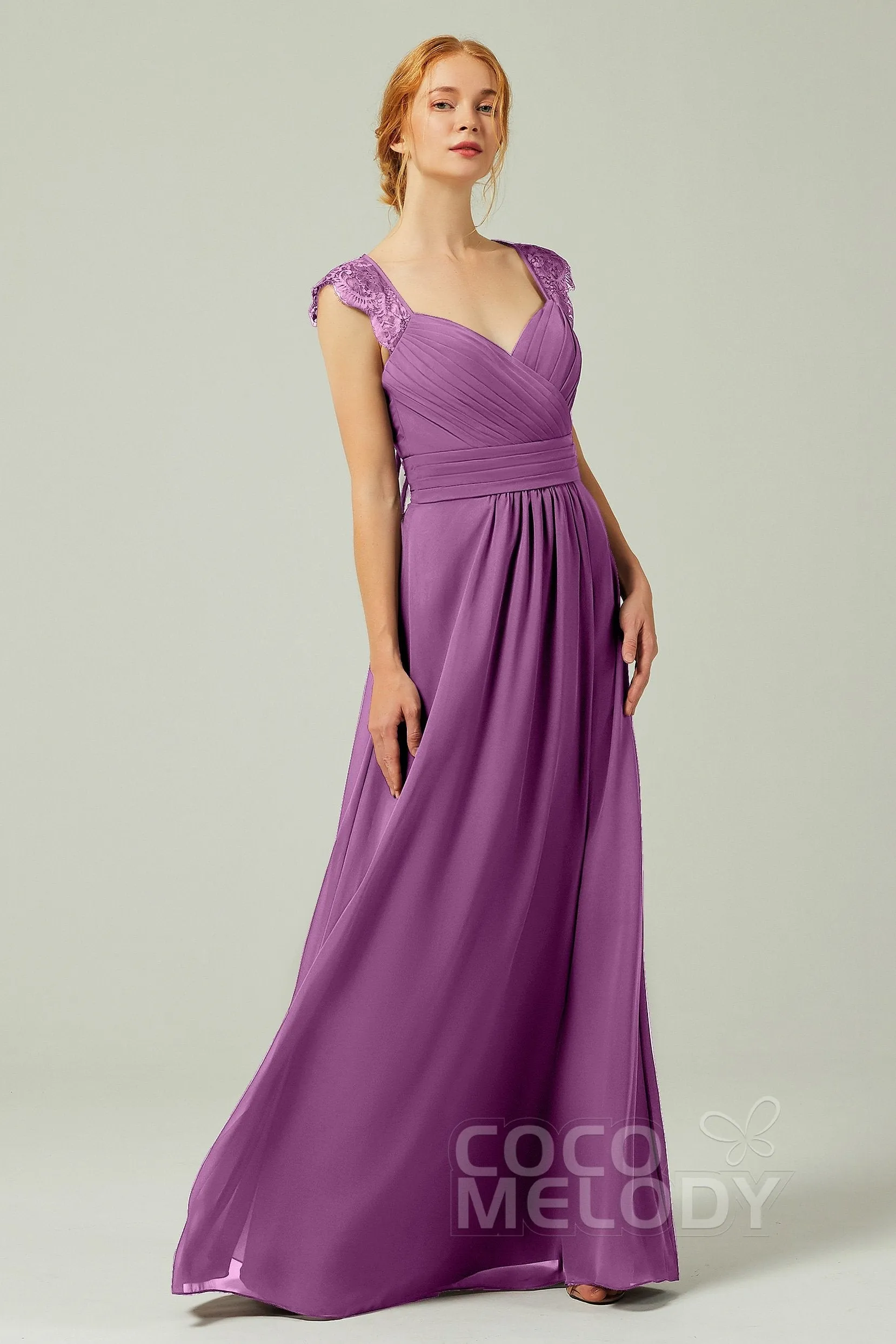 A-Line Floor Length Chiffon Bridesmaid Dress Formal Dresses CB0298