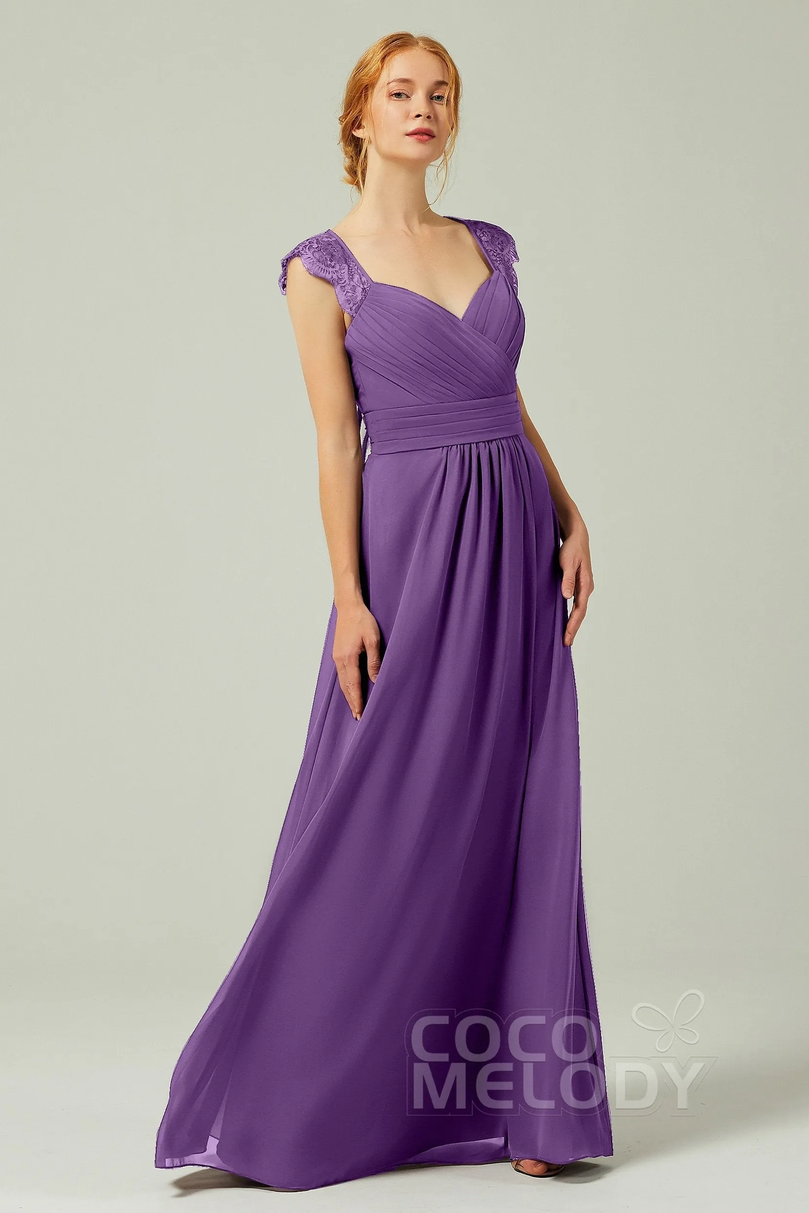 A-Line Floor Length Chiffon Bridesmaid Dress Formal Dresses CB0298