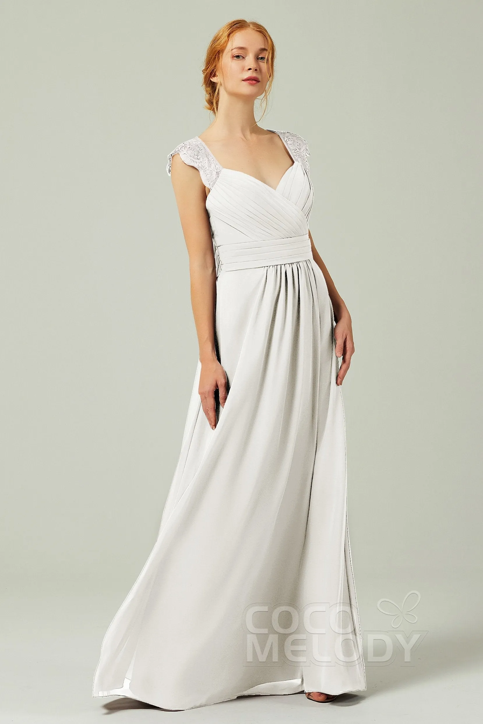 A-Line Floor Length Chiffon Bridesmaid Dress Formal Dresses CB0298