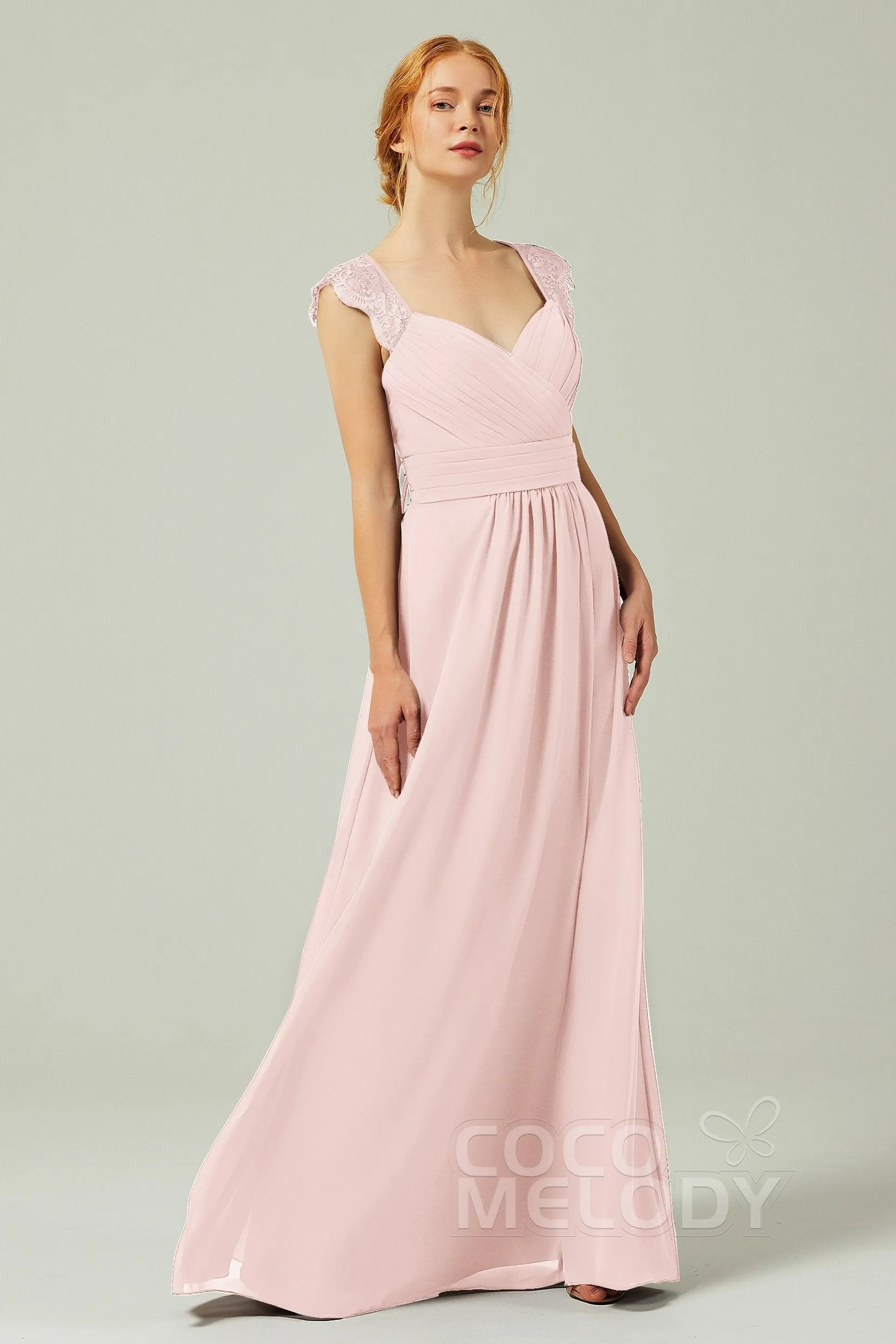 A-Line Floor Length Chiffon Bridesmaid Dress Formal Dresses CB0298