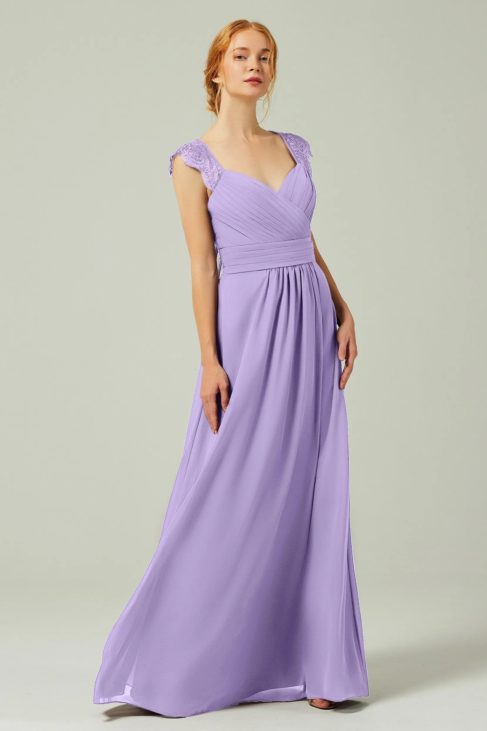 A-Line Floor Length Chiffon Bridesmaid Dress Formal Dresses CB0298