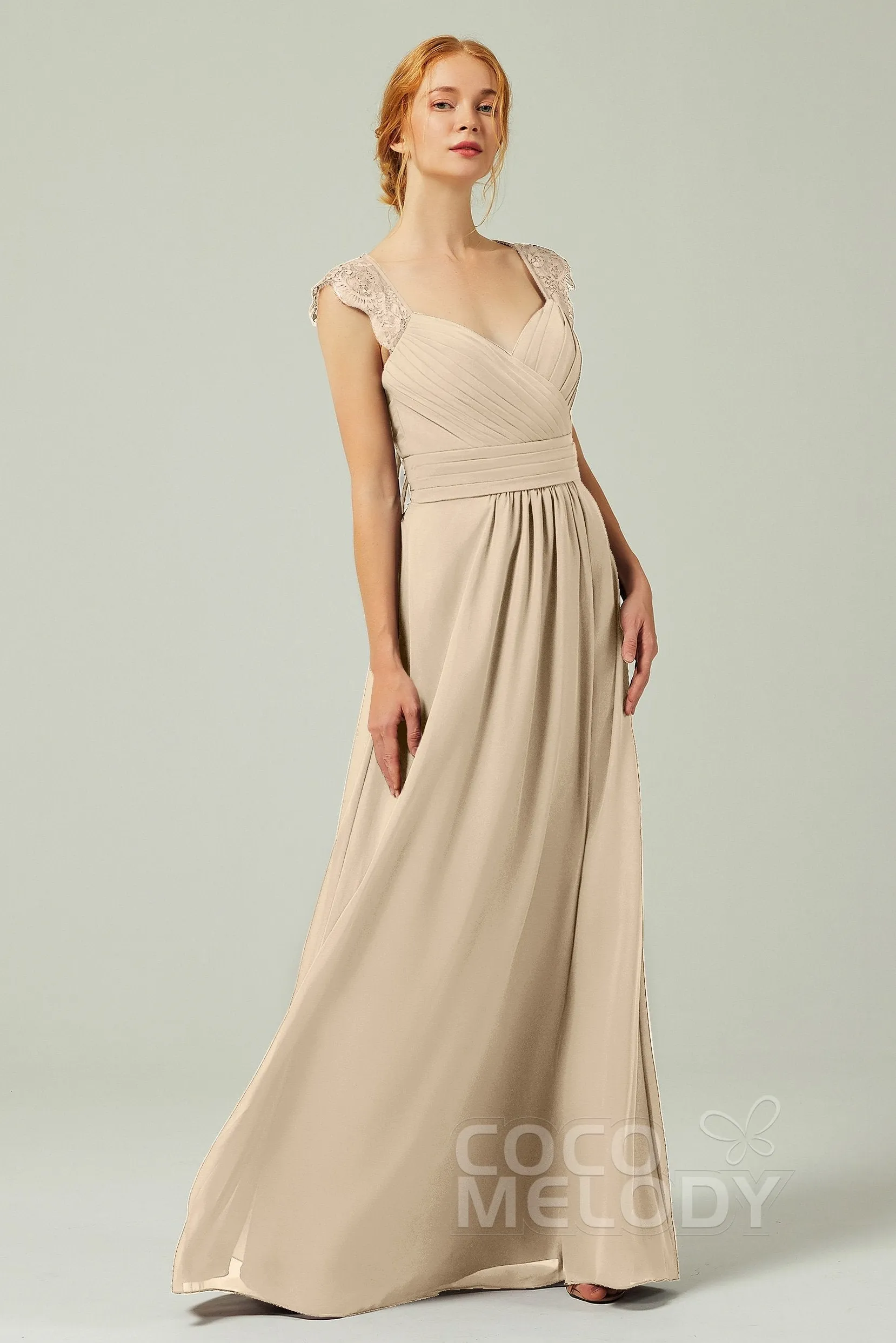 A-Line Floor Length Chiffon Bridesmaid Dress Formal Dresses CB0298