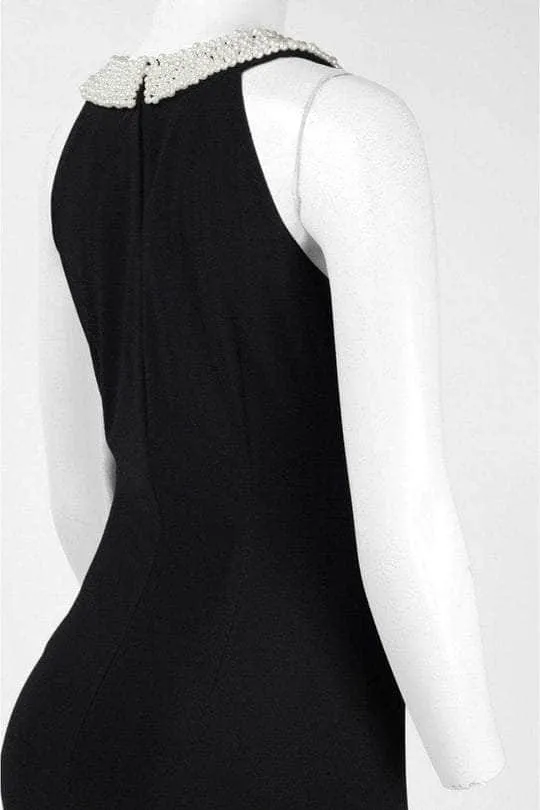 Adrianna Papell - AP1D100522 Sleeveless Halter Neck Short Dress - 1 pc Black In Size 12 Available