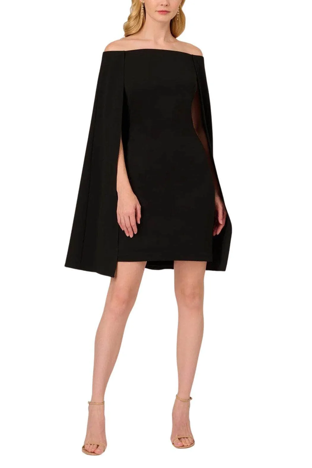 Adrianna Papell AP1D104995 - Off Shoulder Cape Dress