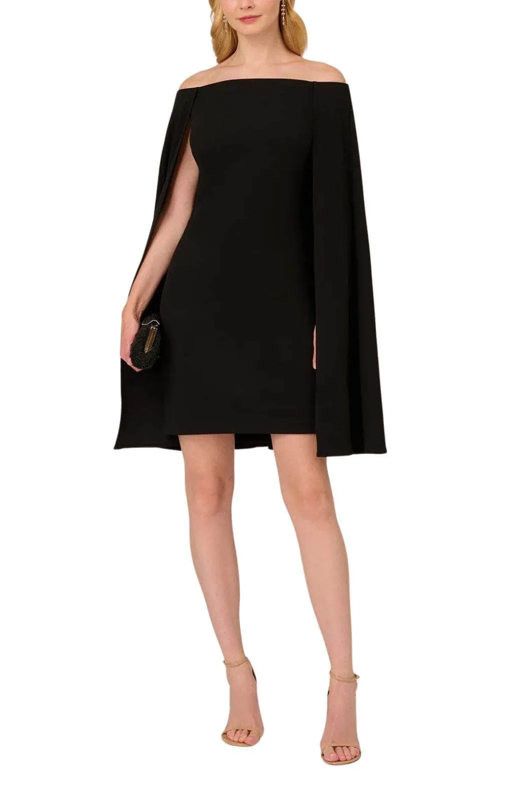 Adrianna Papell AP1D104995 - Off Shoulder Cape Dress