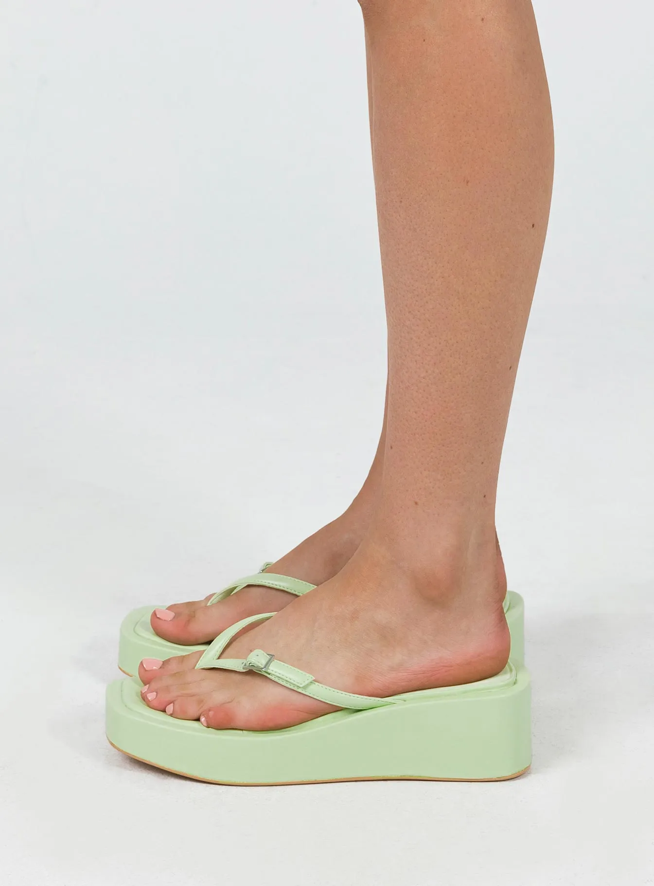 Aisling Mini Belt Sandals Green