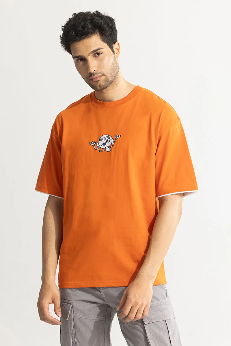 Aura Orange Printed T-shirts