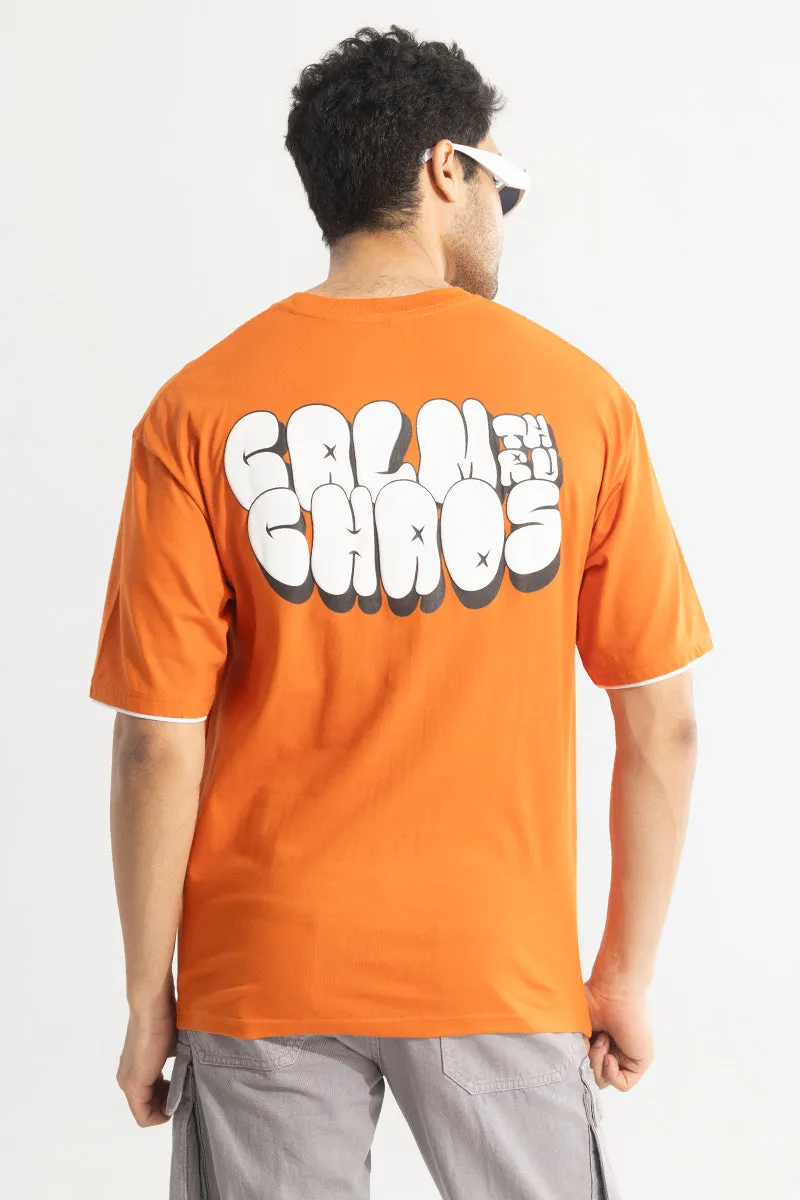 Aura Orange Printed T-shirts