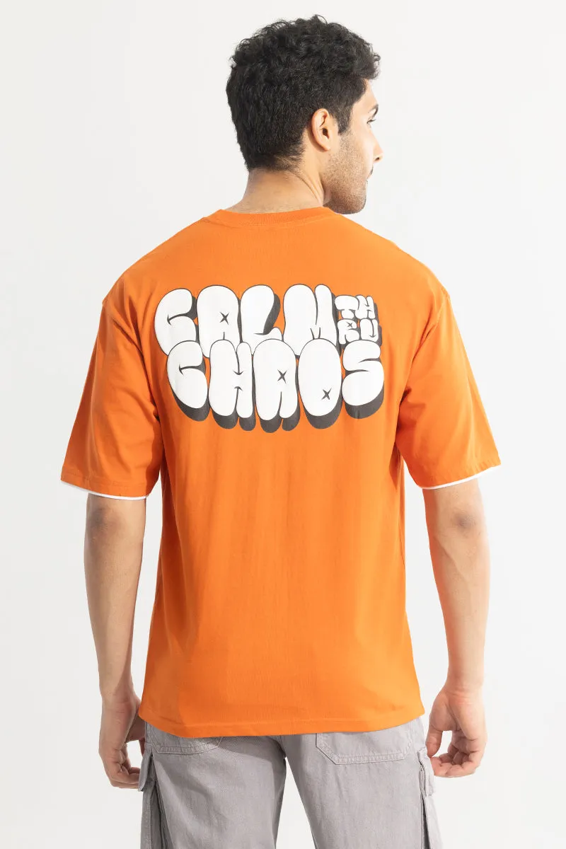 Aura Orange Printed T-shirts