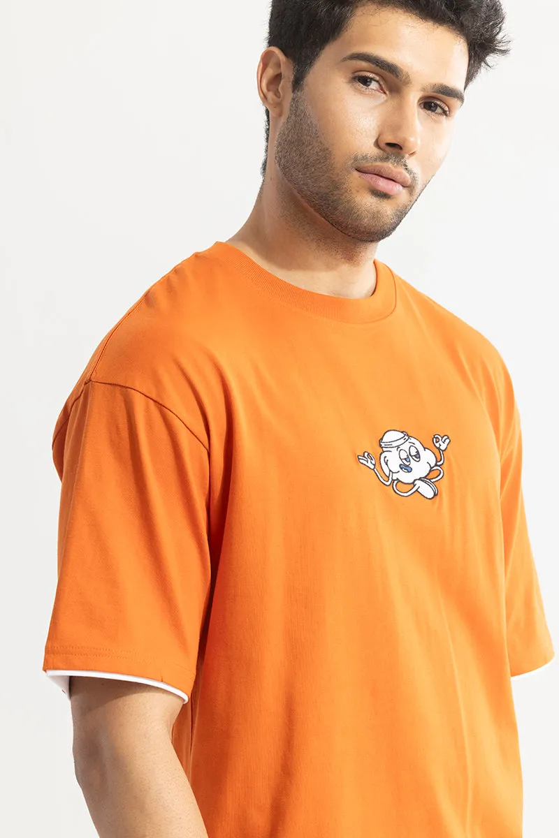 Aura Orange Printed T-shirts