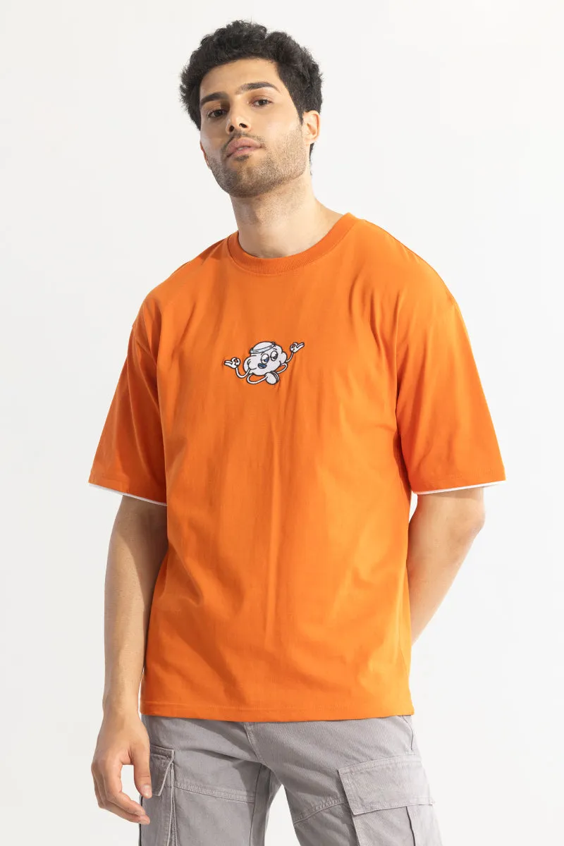 Aura Orange Printed T-shirts