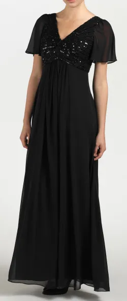 Ava Chiffon Gown Black