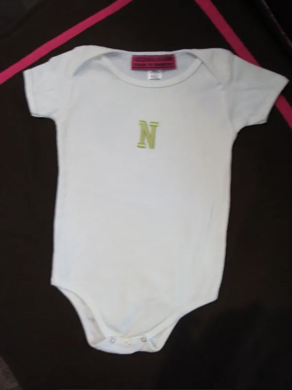 Baby onsies and t-shirts , Embroidered with name or monogram