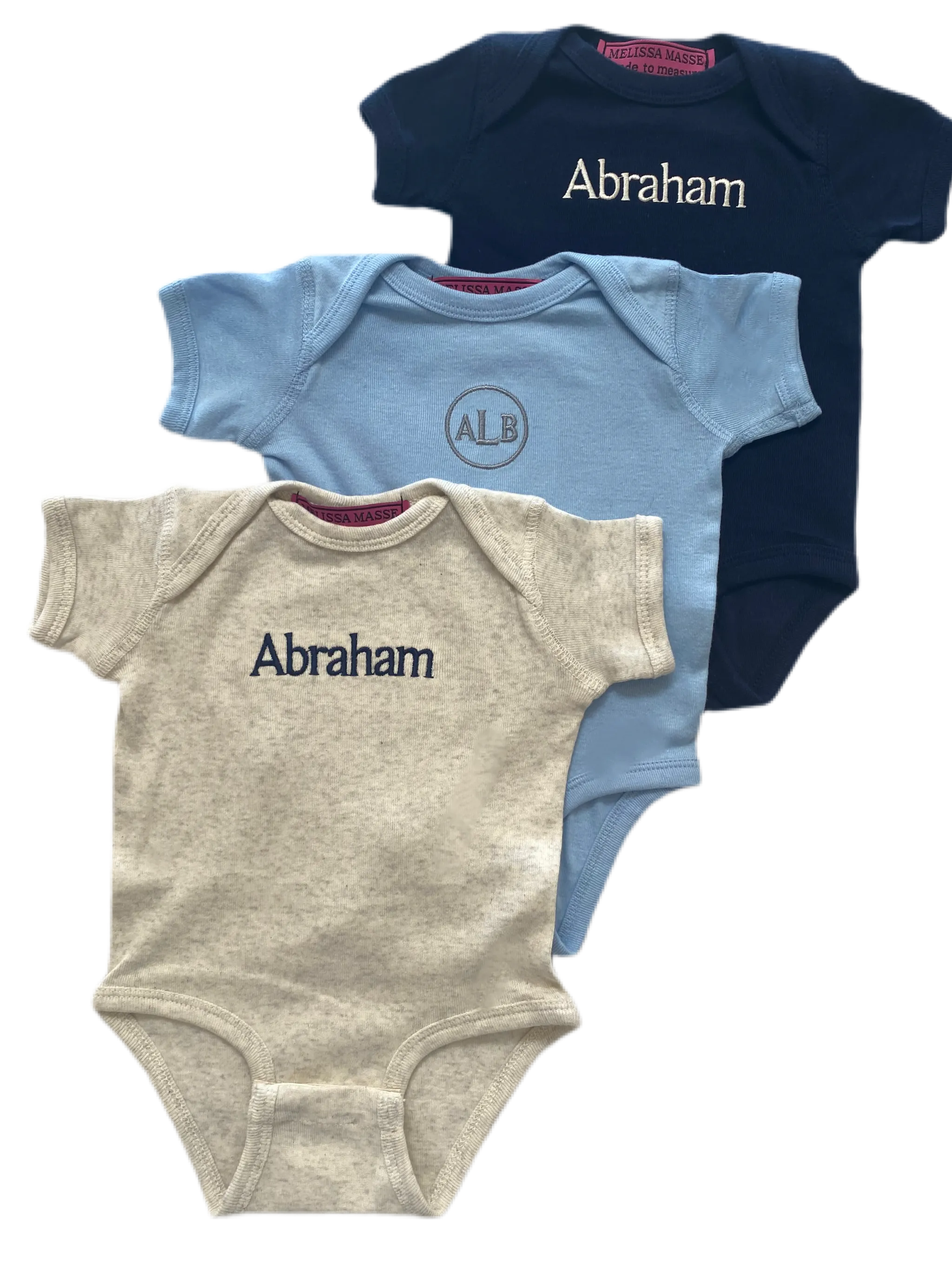 Baby onsies and t-shirts , Embroidered with name or monogram