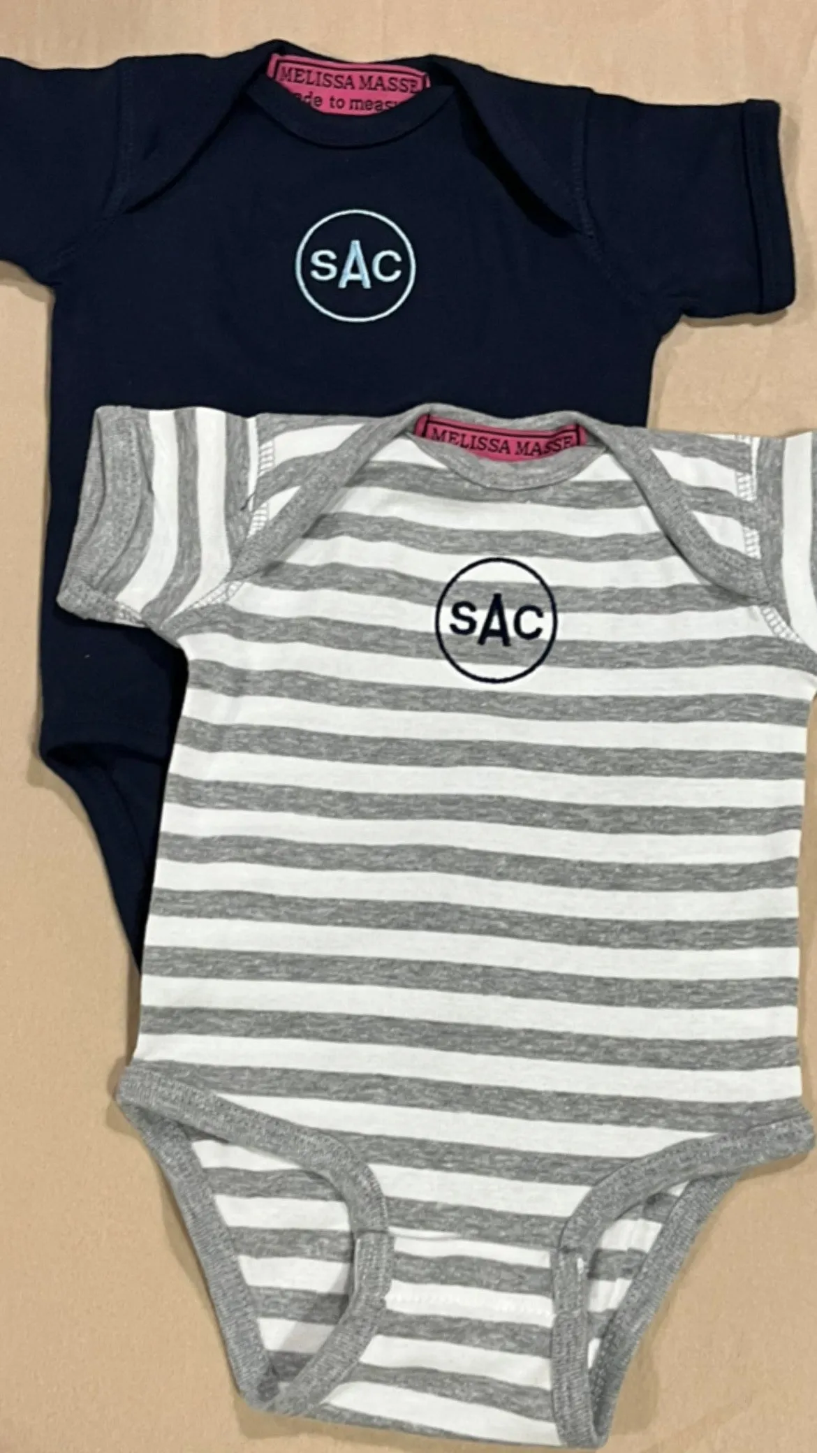 Baby onsies and t-shirts , Embroidered with name or monogram