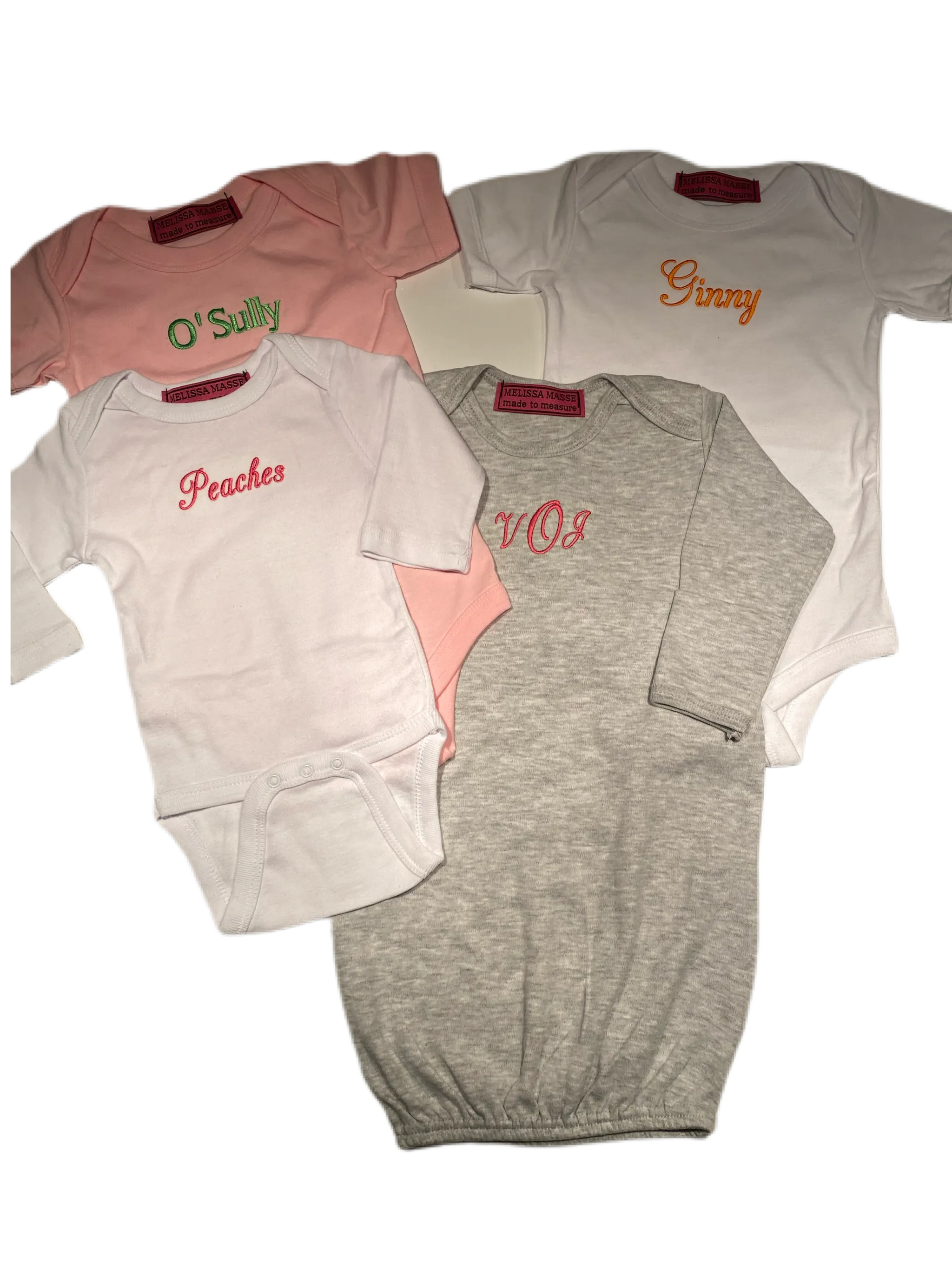 Baby onsies and t-shirts , Embroidered with name or monogram