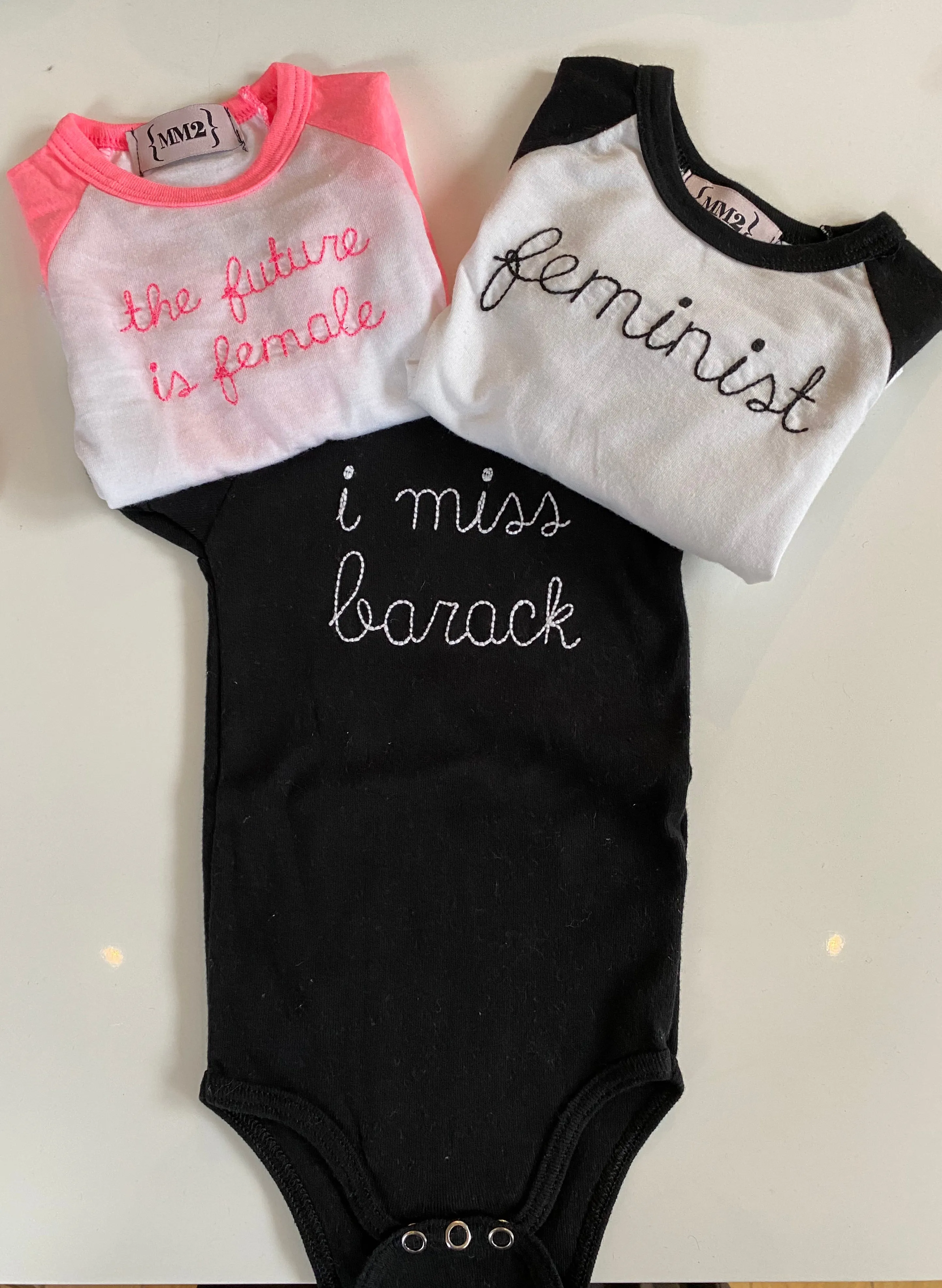 Baby onsies and t-shirts , Embroidered with name or monogram