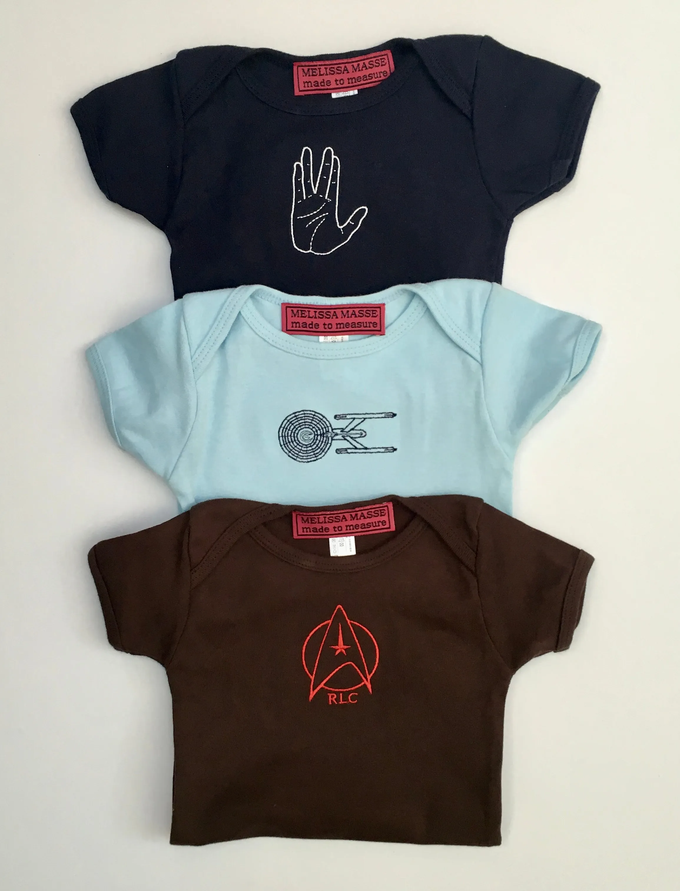 Baby onsies and t-shirts , Embroidered with name or monogram