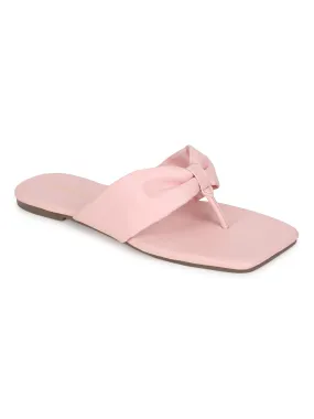 Baby Pink PU Flip Flop Slippers (TC-ST-1216-PNK)