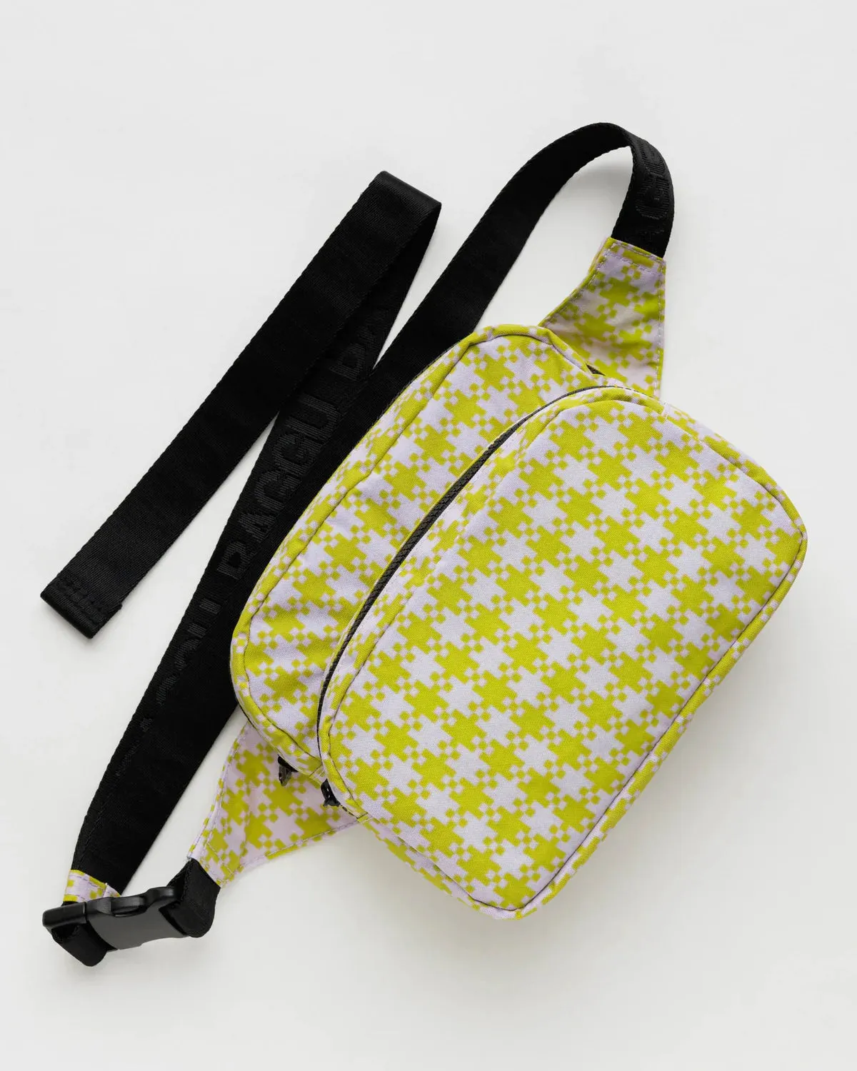 Baggu - Fanny Pack - Pink Pistachio Pixel Gingham