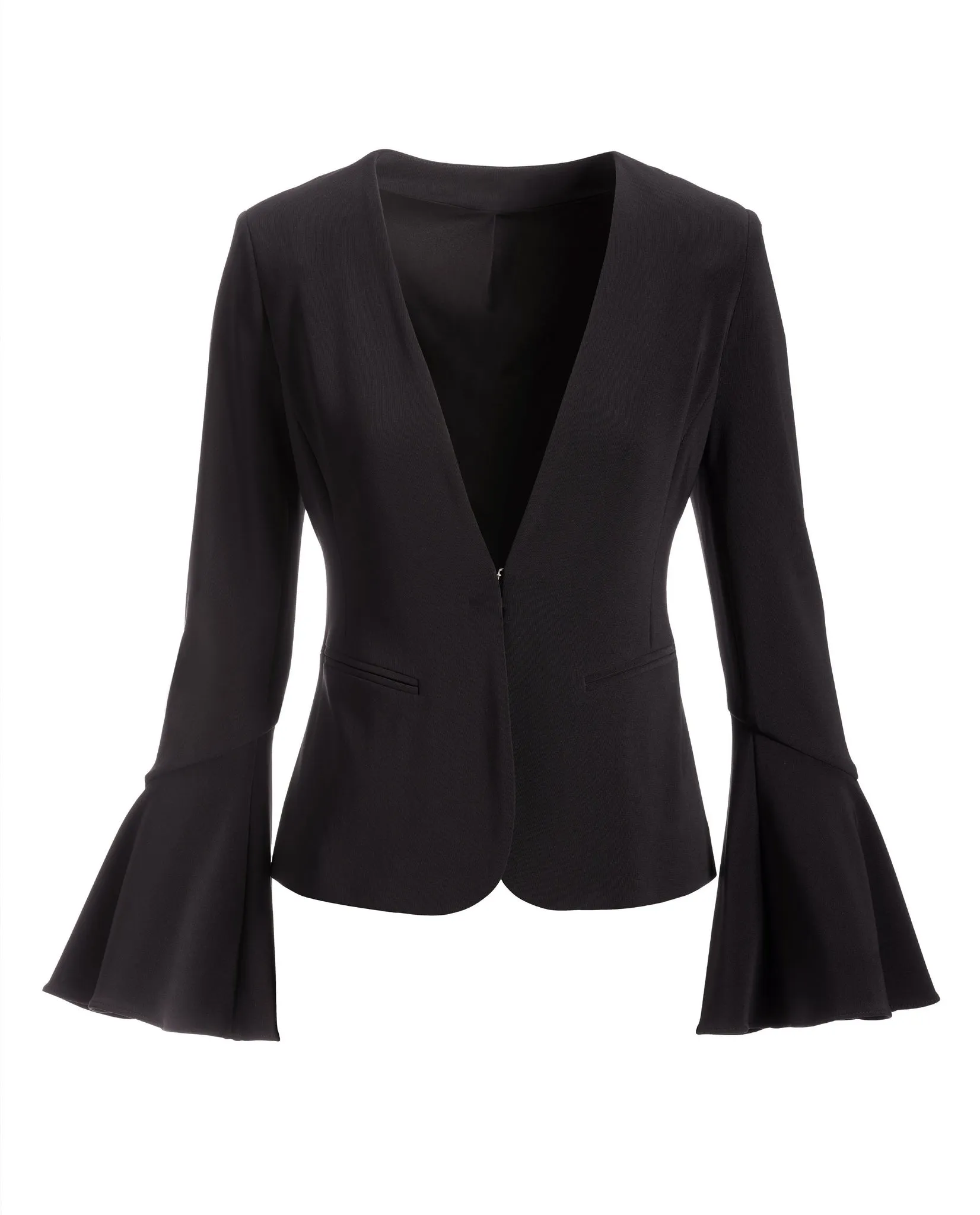 Beyond Travel Flare Sleeve Jacket Jet Black