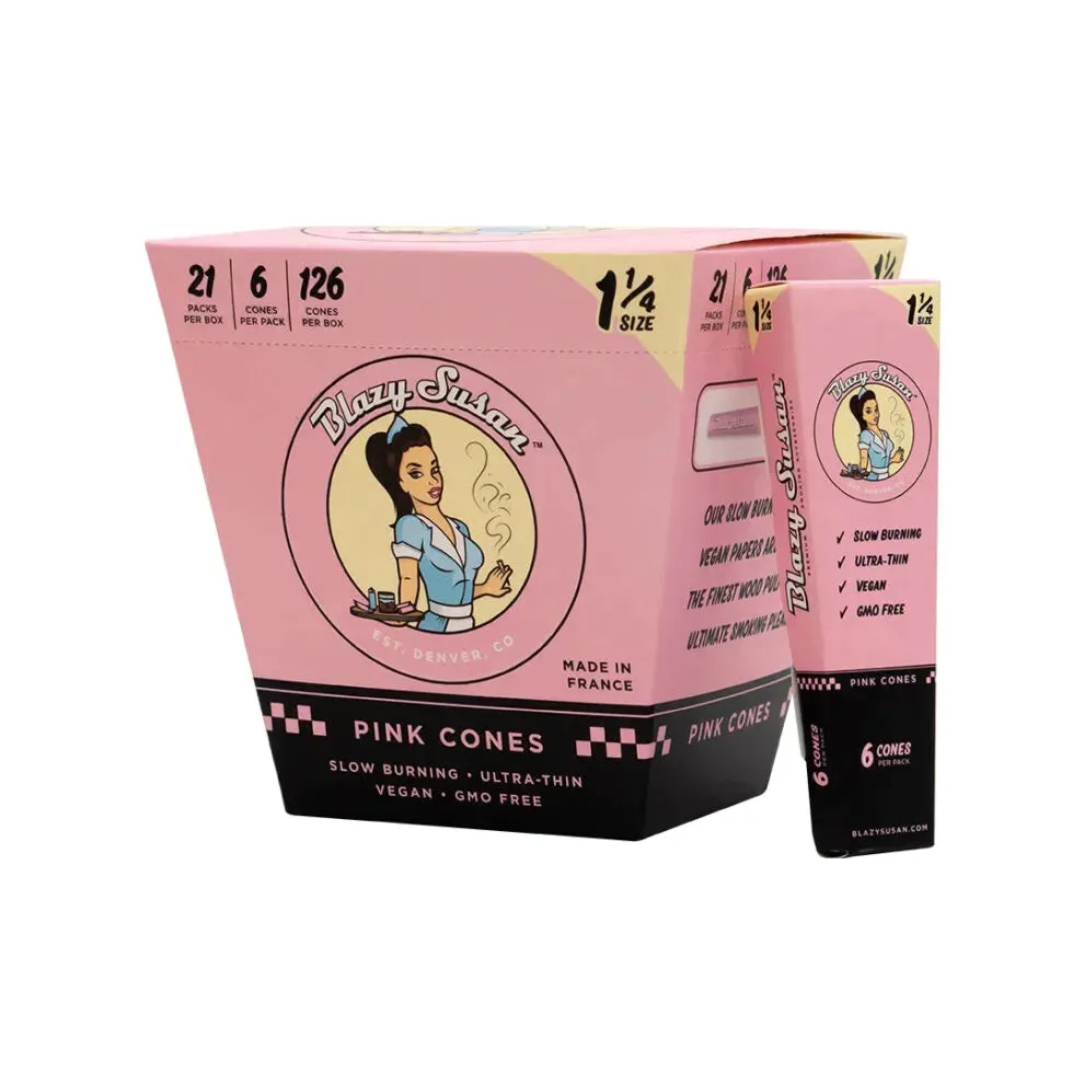 Blazy Susan Pink 1-1/4 Cones Box of 21