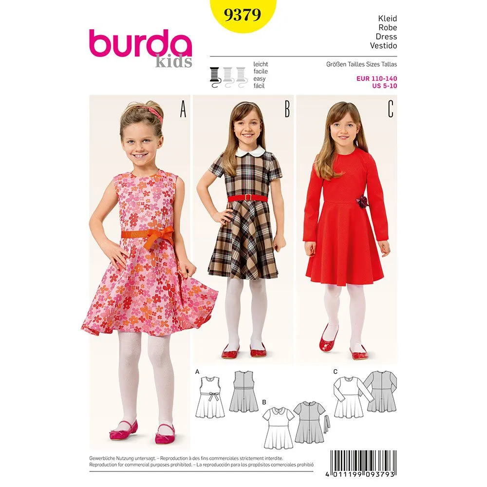 Burda Children's Dresses 9379