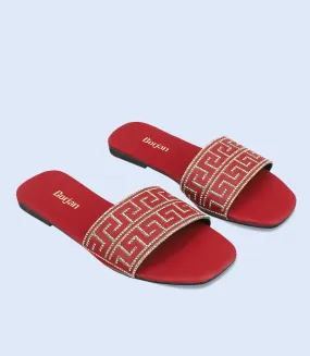 BW7482-MAROON-Women Casual Slipper