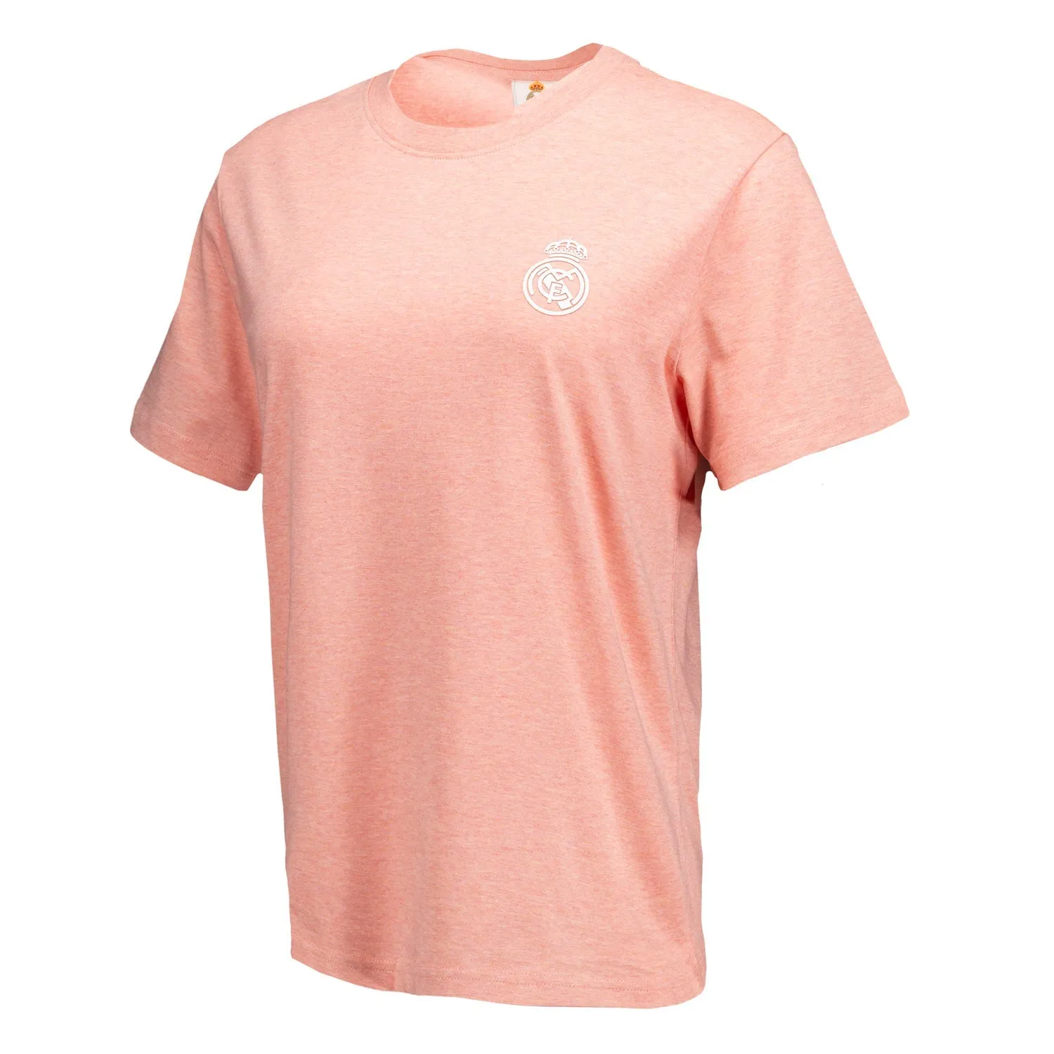 Camiseta Mujer ECO Essentials Real Madrid Escudo Monocolor Rosa