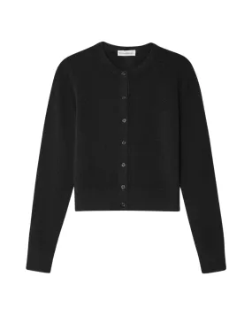 Cashmere Essential Cardigan (Black)