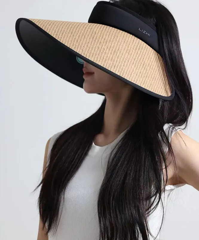 Classy Coffee Patchwork Cotton Blended Sun Hat MM044