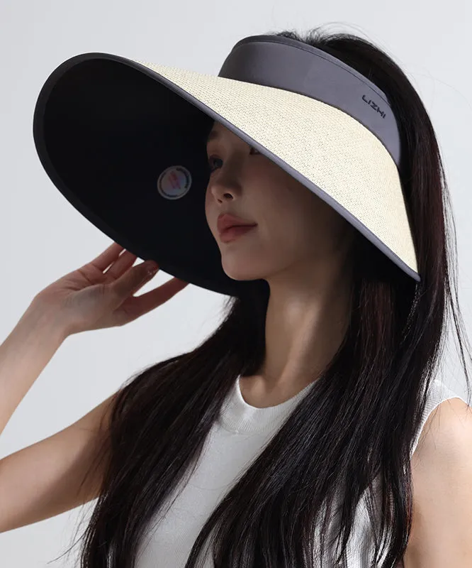 Classy Coffee Patchwork Cotton Blended Sun Hat MM044