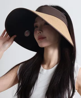 Classy Coffee Patchwork Cotton Blended Sun Hat MM044