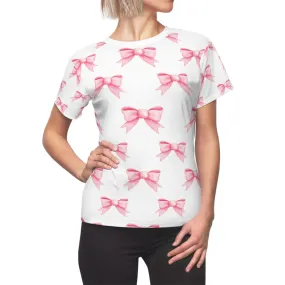 Coquette Clothes Top Pink Bow Tee For Women T-shirt