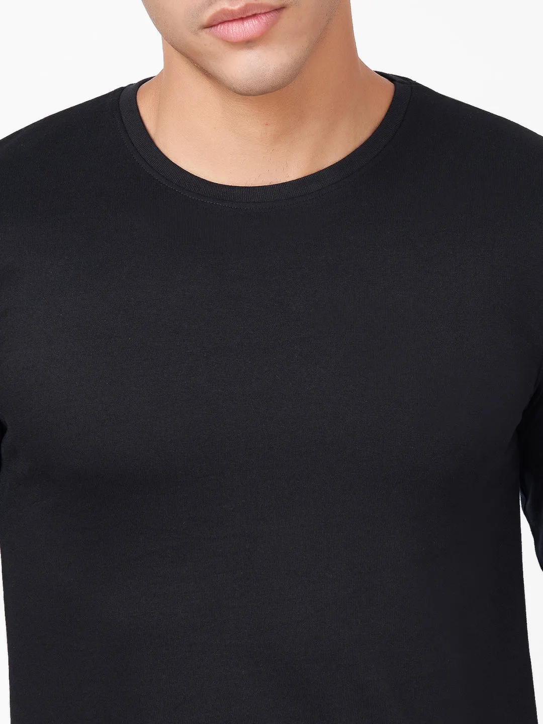 Cotton Full Sleeve Round Neck T-shirt