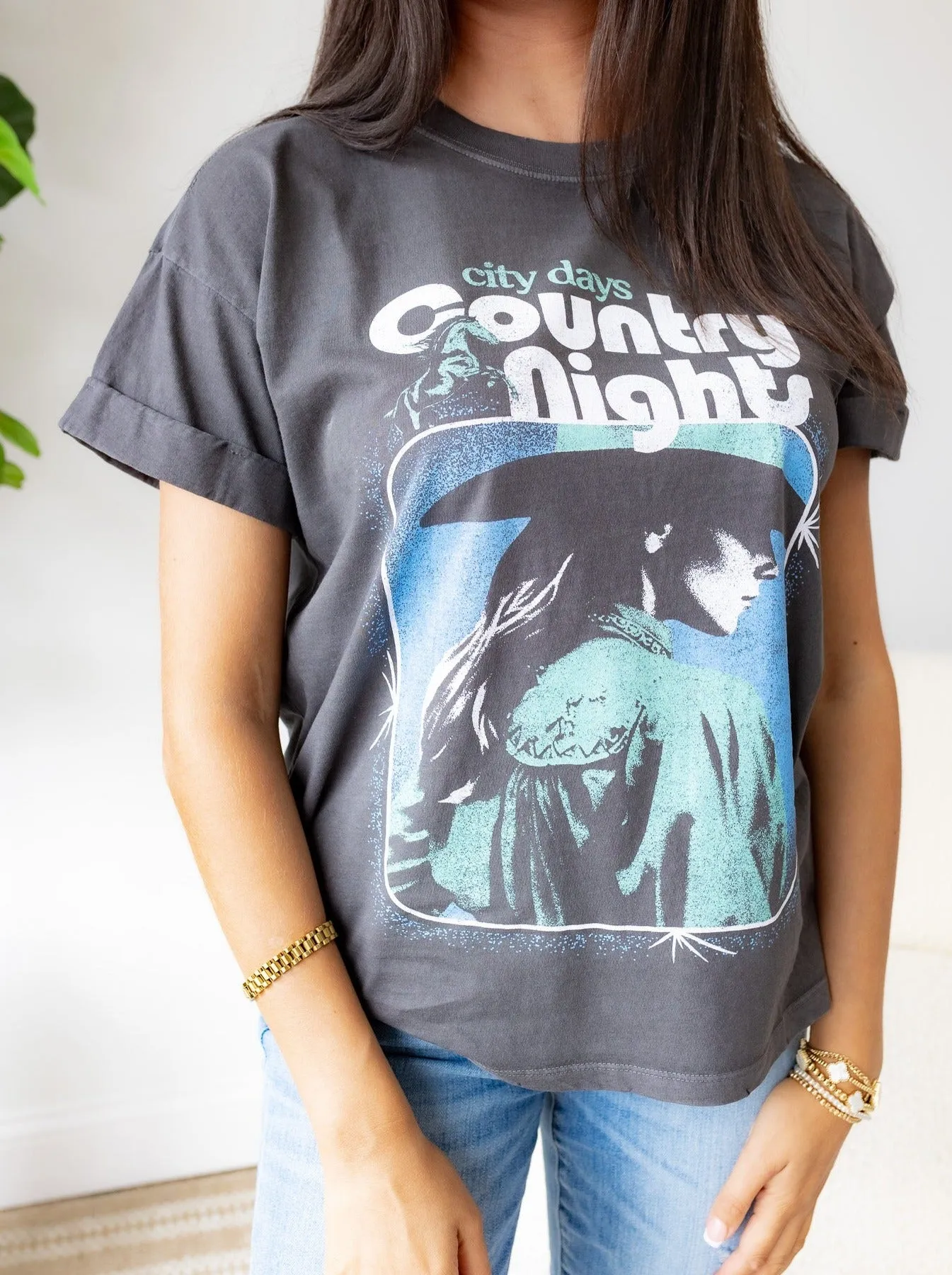 Country Nights Boyfriend Tee