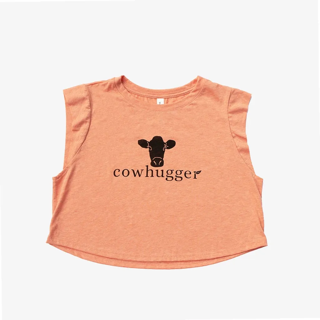 Cowhugger Women's Crop Tee - Black or Sunset